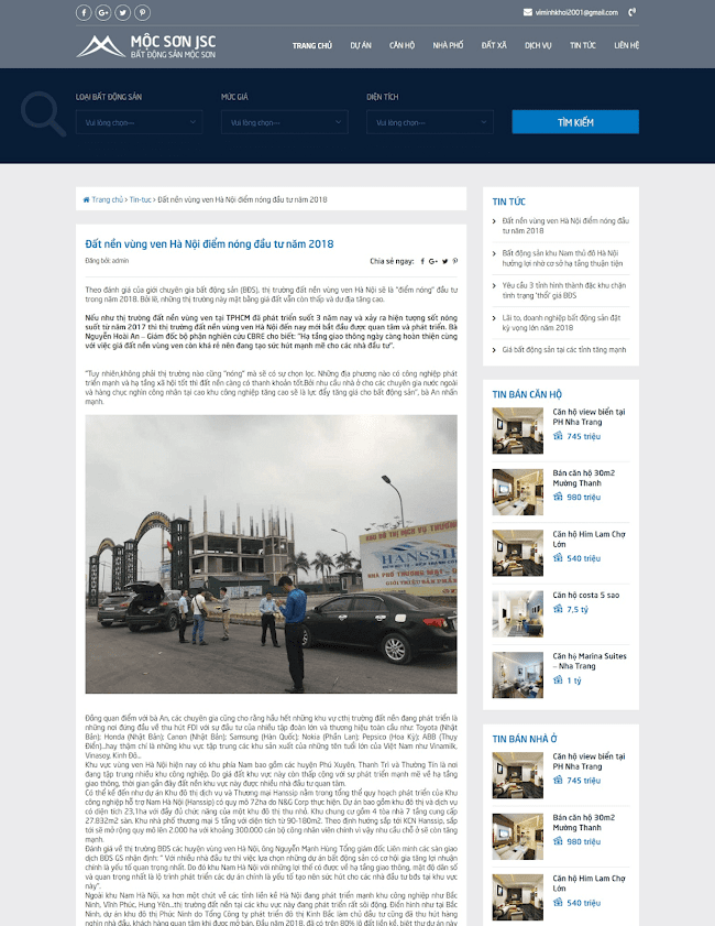 Template blogspot bất động sản đẹp chuẩn seo